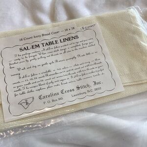 Ivory Cross Stitch Fabric 18-Count 18x18 Carolina Cross Stitch